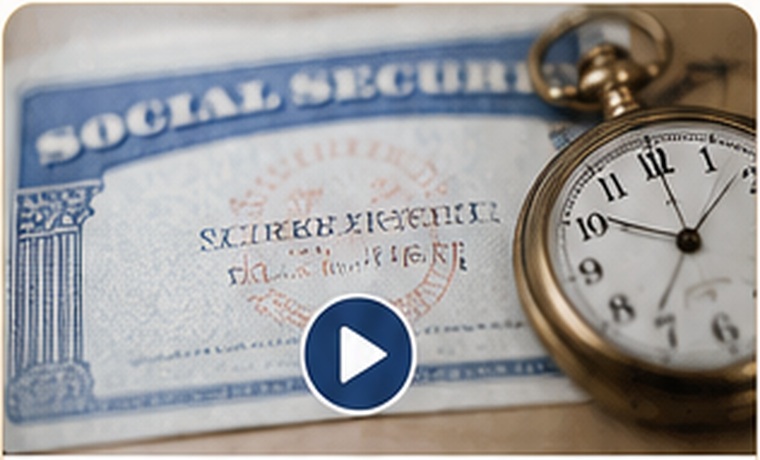 Social Security card and clock representing Social Security claiming decisions